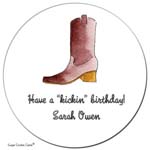 Sugar Cookie Gift Stickers - Brown Boot